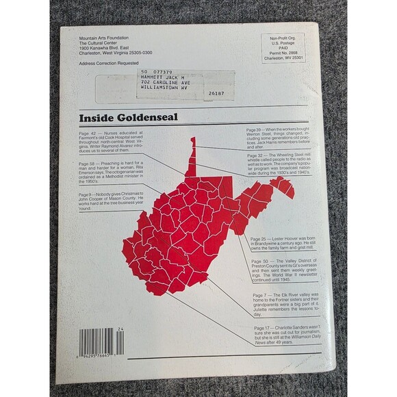 Goldenseal Magazine Winter 1992 Vol 18 No 4 West Virginia Life Arts - Picture 4 of 6